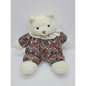 Vintage Circus Circus Las Vegas/ Reno Large Teddy Bear Plush Paisley Print